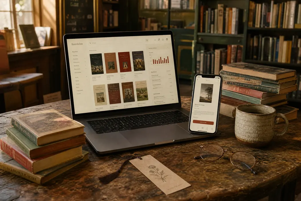 BookHaven bookstore application on laptop and phone